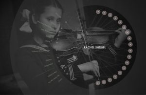Young Rachel Shtibel as a young girl playing the violin
